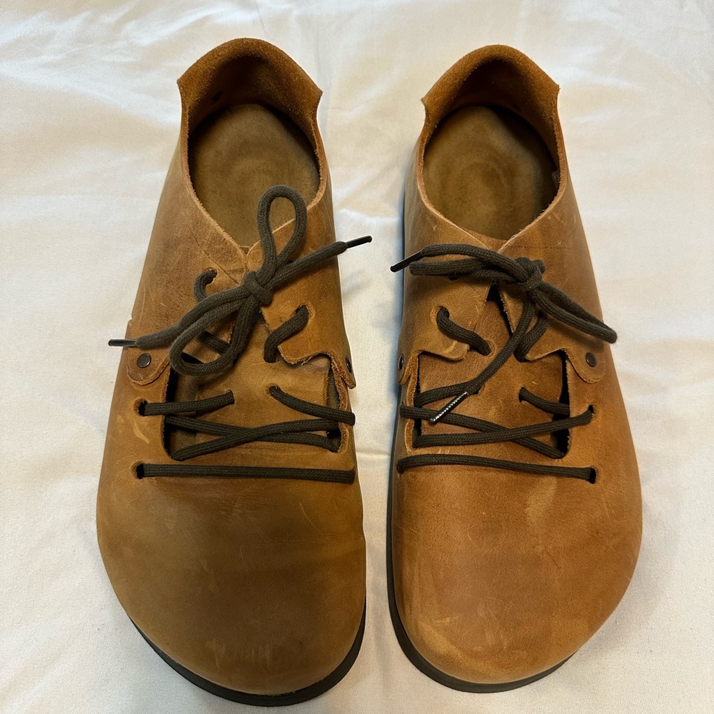 Birkenstock Leather Lace Up Shoes - Men's Size 44 (similar to a mens 11)